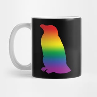 Rainbow Silhouette Penguin Pride Mug